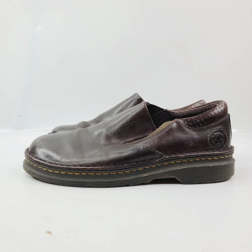 Dr. Martens Men's Dark Brown Orson Leather Slip-On Cushioned Loafer Shoes Size 8